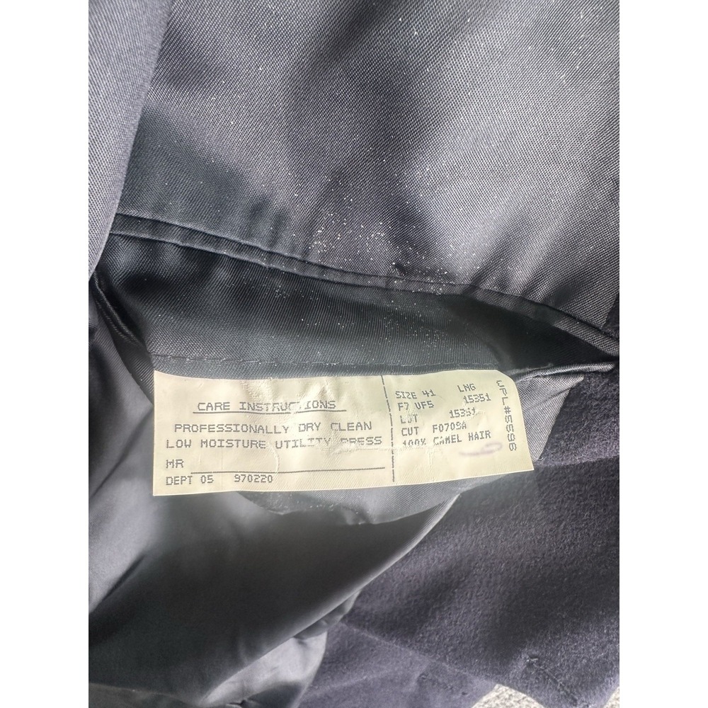 Vintage Polo Ralph Lauren Sport Coat 41 R Blue Camel Hair Solid Premium USA - Picture 9 of 14